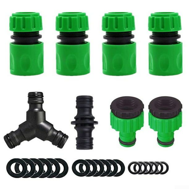 Quick-Connect Tap Garden Irrigation Hose Pipe Splitter Kit Adapter Water Faucet